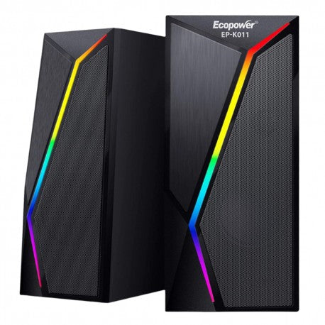 SPEAKER PARA PC ECOPOWER EP-K011 / LED RGB / GAMER SOUND 2.0
